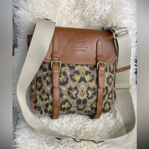 Ralph Lauren Brown and Tan Crossbody Bag